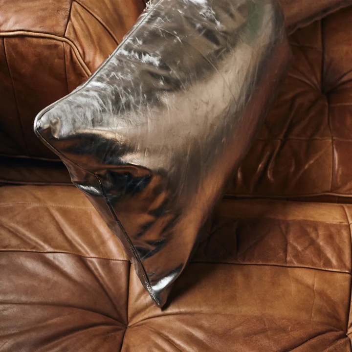 HKliving - Kissen, 60 x 35 cm, silver lining