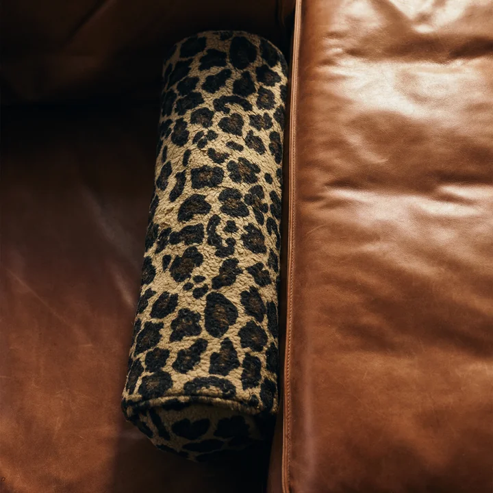 HKliving - Rollenkissen, Ø 13 x 50 cm, panther