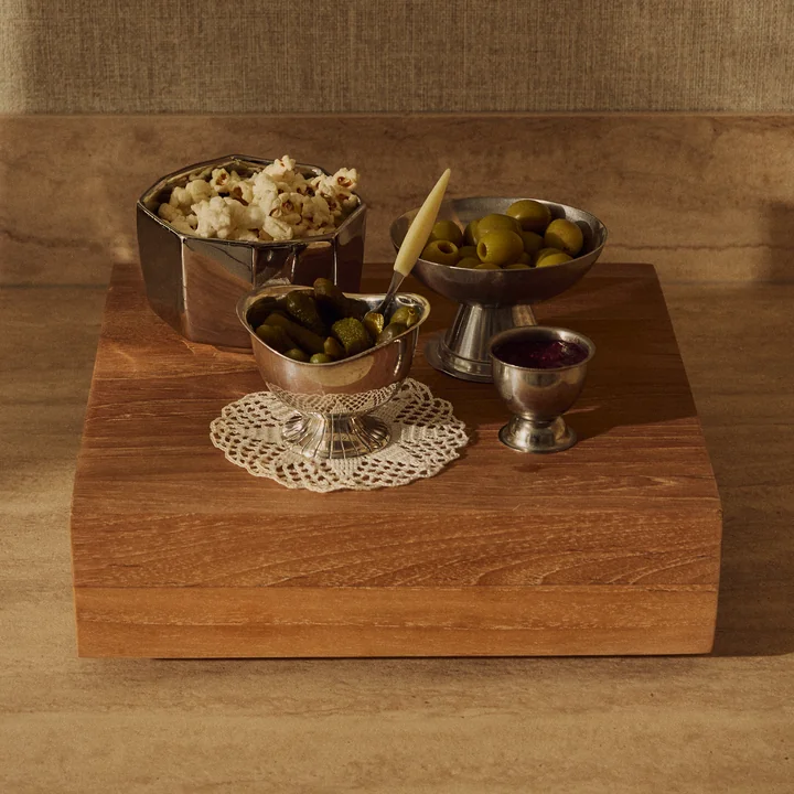 HKliving - Teak cube, large, Teakholz