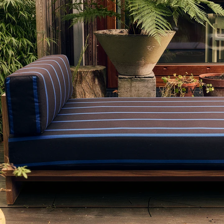 HKliving - Teak Outdoor Daybed, burnt sky