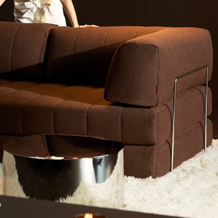 Innovation Living - Cozypad Schlafsofa, 2 L-förmige Rückenpolster, rust orange (Stoff 412 Esina)