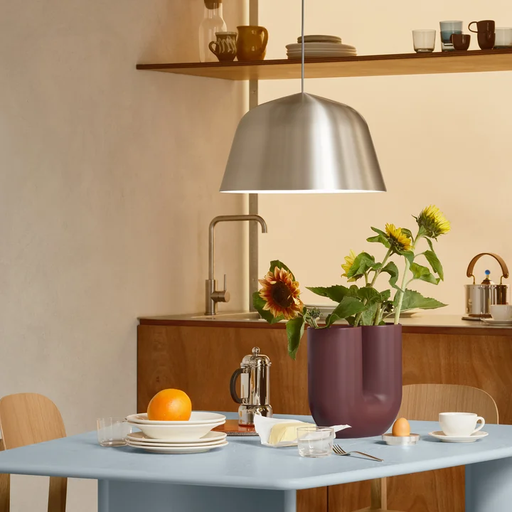 Muuto - Ambit Pendelleuchte, Ø 40 cm, brushed aluminium
