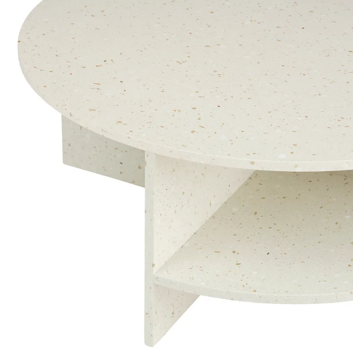 Muuto - Halves Couchtisch, off-white terrazzo