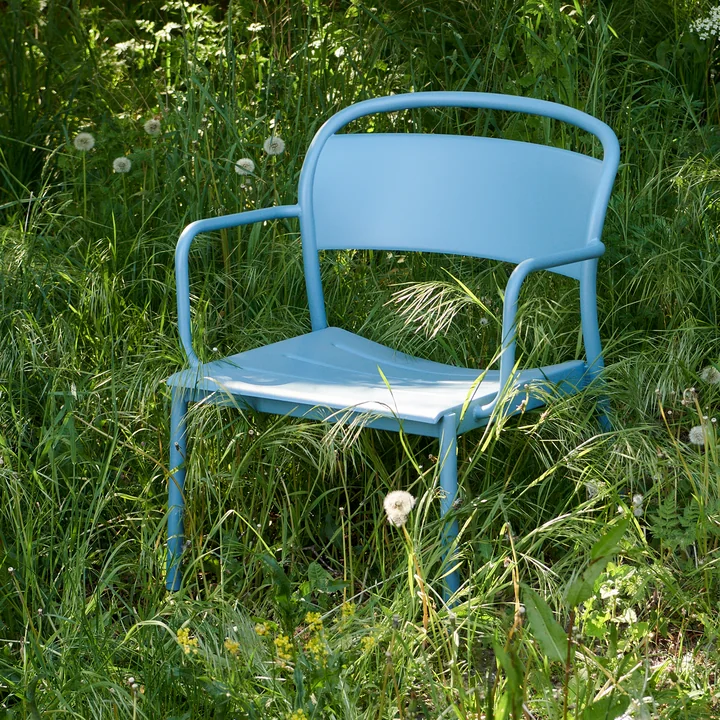 Muuto - Linear Steel Lounge Armchair, hellblau 
