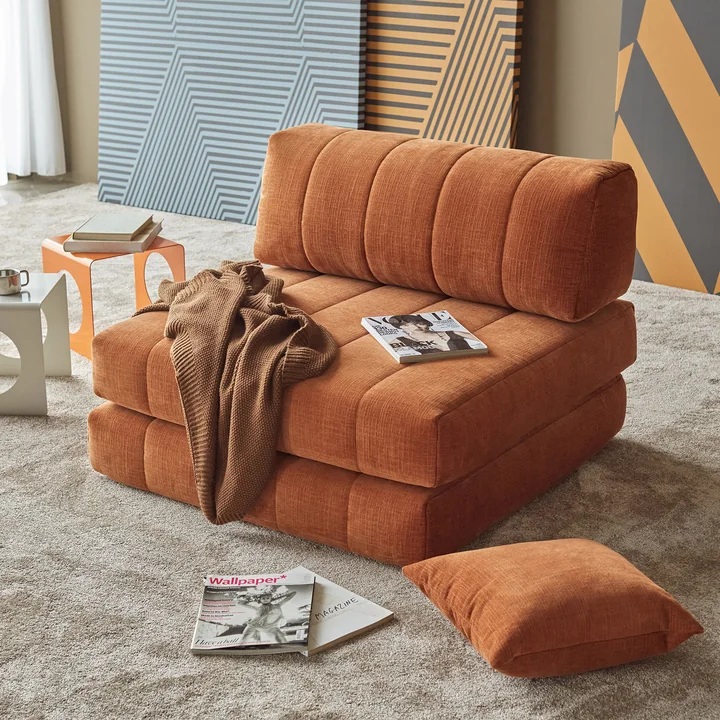 Innovation Living - Cozypad Sessel, rust orange (Stoff 412 Esina)