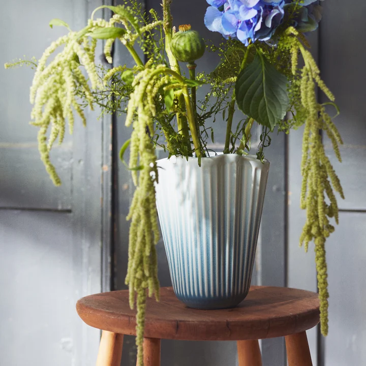 Kähler Design - Hammershøi Unfold Vase, H 20,5 cm, blau