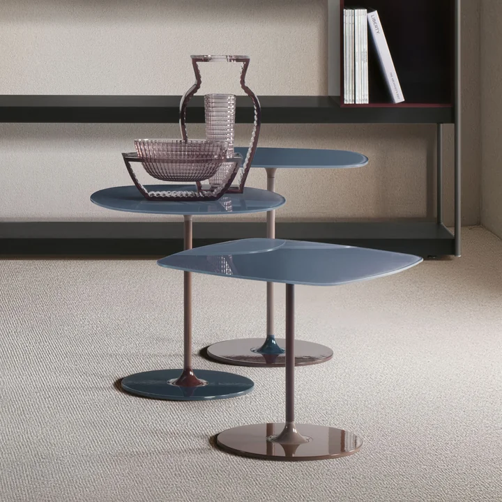 Kartell - Thierry Beistelltisch Trio, sky blue (3er-Set)