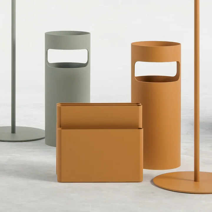 Kartell - Zeitschriftenständer mit vier Taschen, mat brown