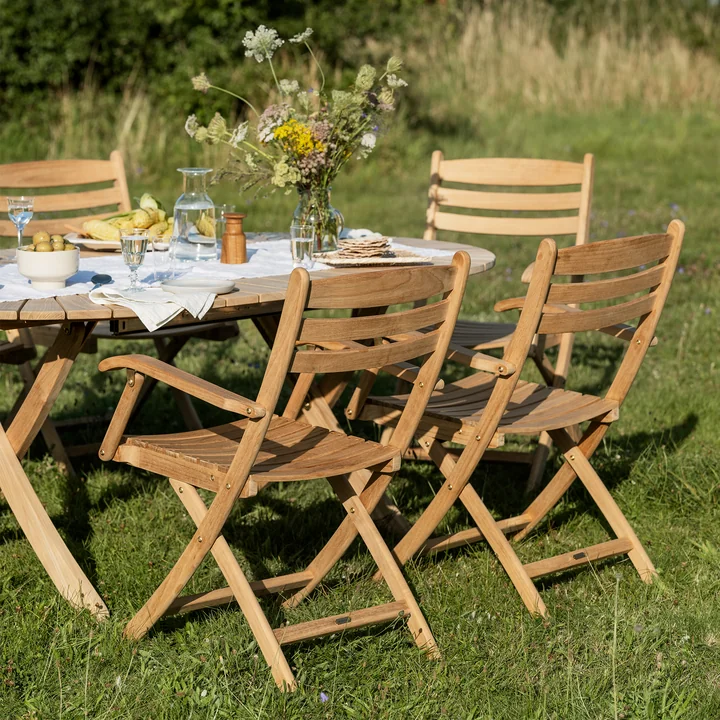 Fritz Hansen - Skagerak Selandia Klappstuhl mit Armlehnen, Teak