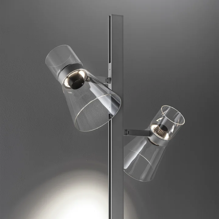 Flos - Nocturne Stehleuchte F2 Kegel, silber