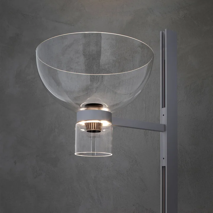 Flos - Nocturne Stehleuchte F1 Schale, silber