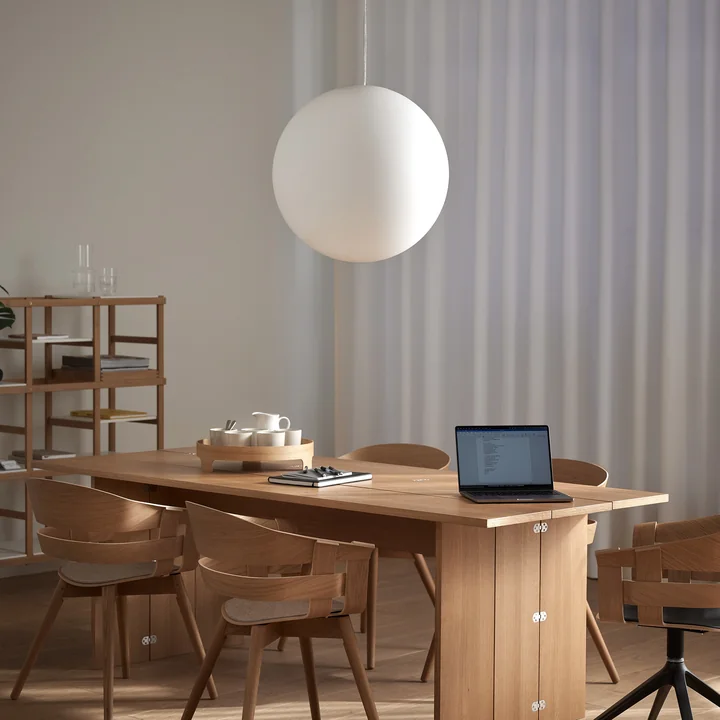 Design House Stockholm - Luna Pendelleuchte XL Ø 60 cm, weiß