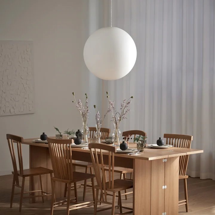 Design House Stockholm - Luna Pendelleuchte XL Ø 60 cm, weiß