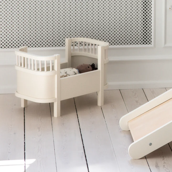 Sebra - Puppenbett und Matratze, weiß