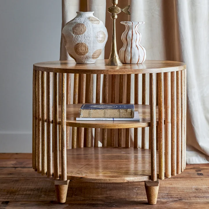 Bloomingville - Sali Couchtisch, Ø 60 cm, mango