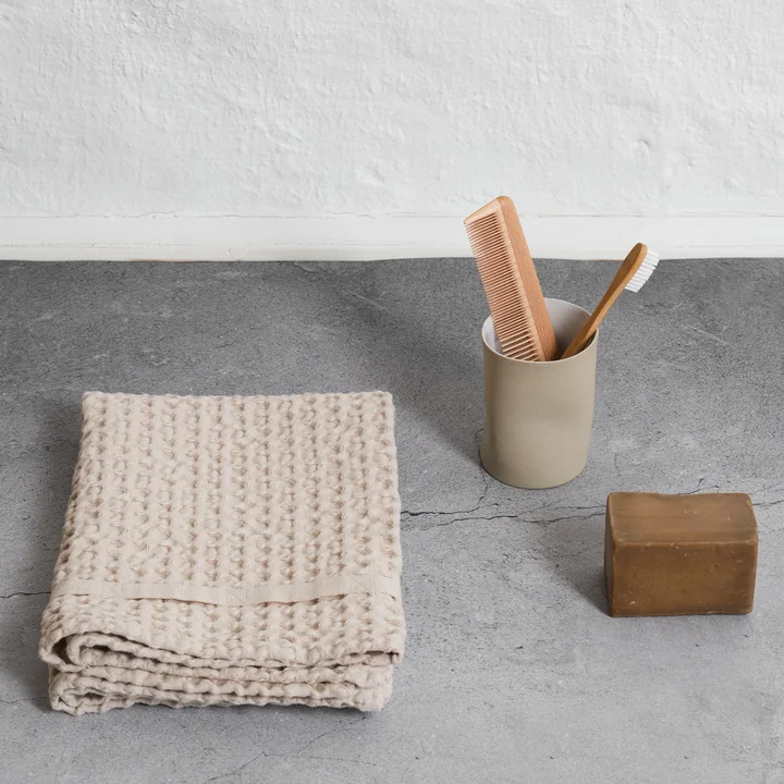 The Organic Company - Big Waffle Handtuch, stone