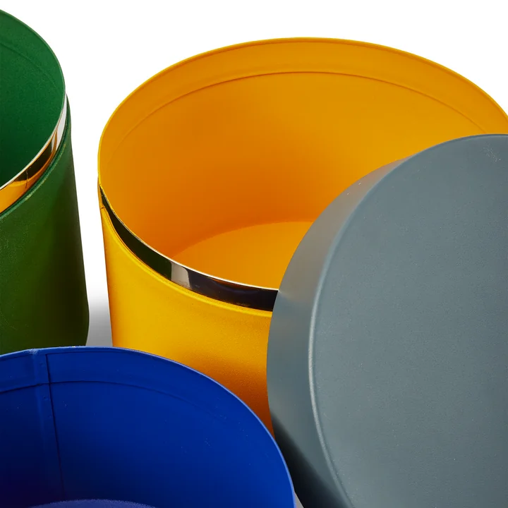 POLSPOTTEN - Round Metal Caps And Jars Vorratsdose 3er-Set, mehrfarbig