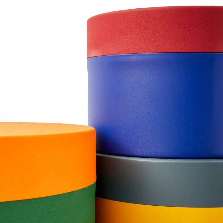 POLSPOTTEN - Round Metal Caps And Jars Vorratsdose 3er-Set, mehrfarbig