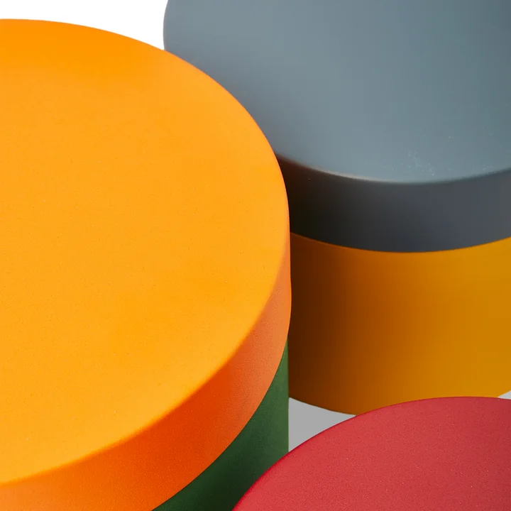 POLSPOTTEN - Round Metal Caps And Jars Vorratsdose 3er-Set, mehrfarbig