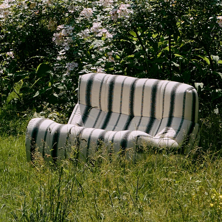 HKliving - Lazy Lounge Chair, Outdoor, chalkstripe