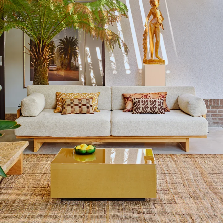 HKliving - Outdoor Teak Lounge-Sofa, natural