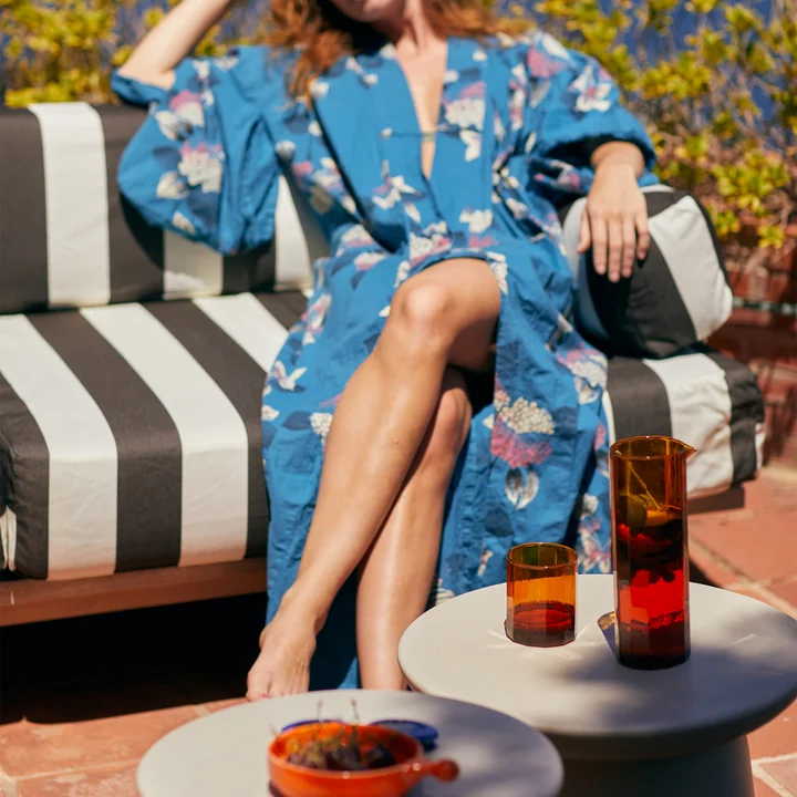 HKliving - Outdoor Teak Lounge-sofa, stracciatella