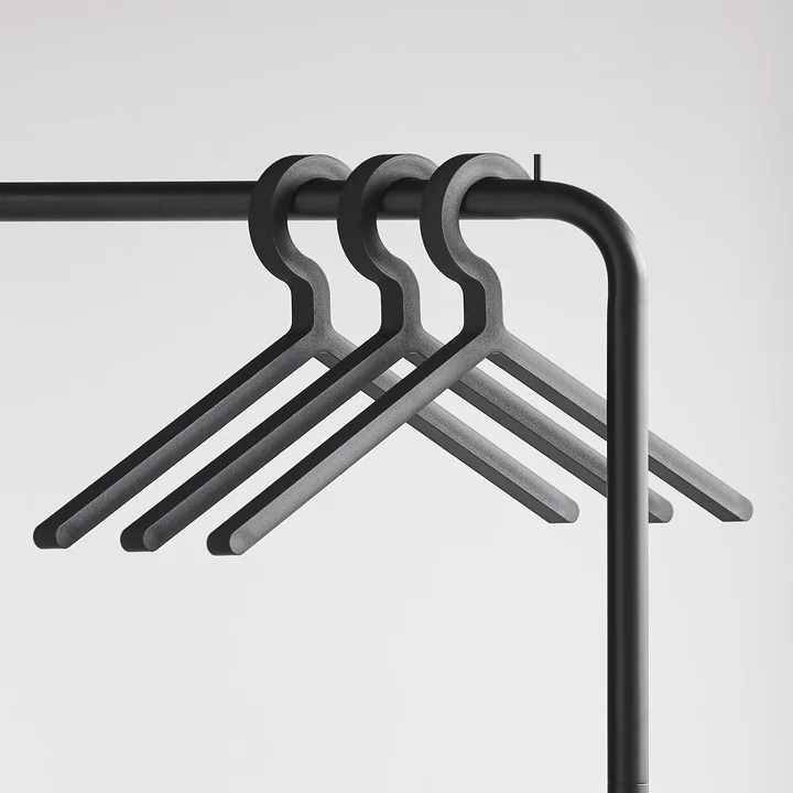 Woud - Illusion Hanger (3er-Set), schwarz