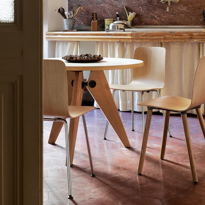 Vitra - Guéridon Esstisch, Ø 90 cm, Eiche geölt