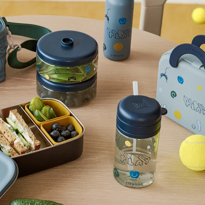 LIEWOOD - Dominique Snack Box 500 ml und Pavia Trinklernflasche, 500 ml, Play / dusty peppermint