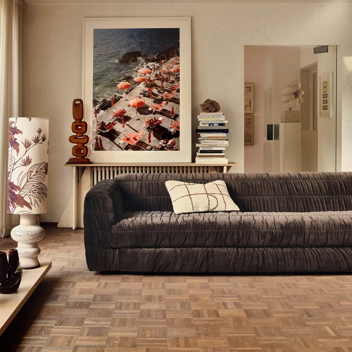 HKliving - Club Sofa, velvet espresso