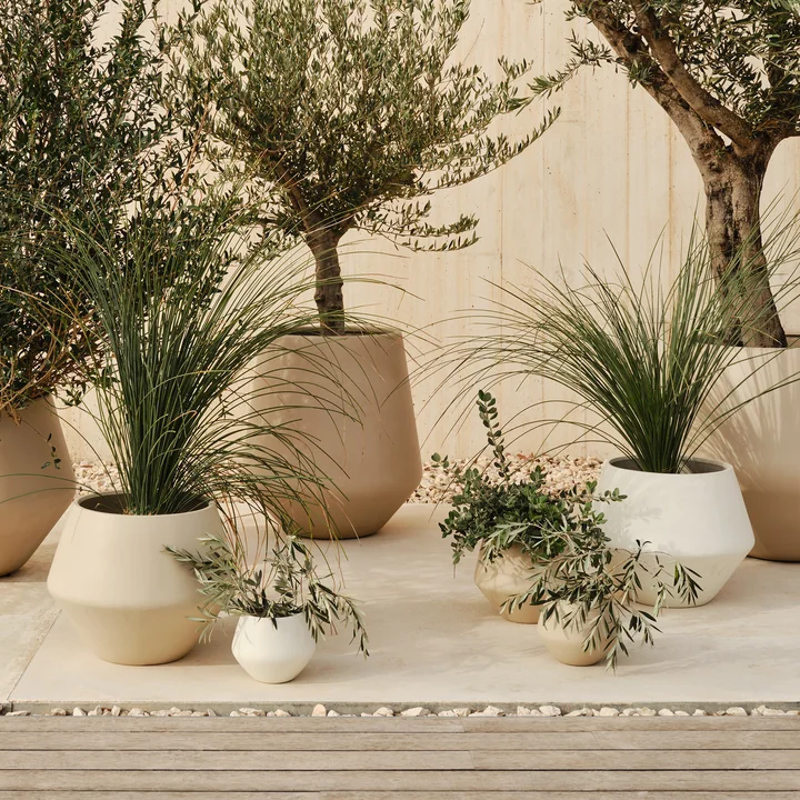 Bolia - Grove Blumentopf, sand und ivory
