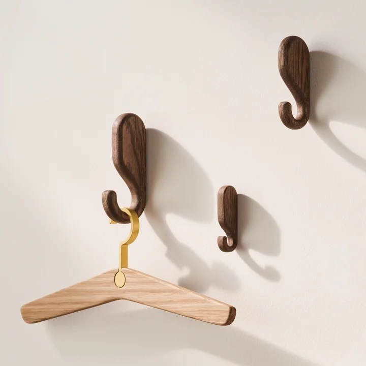 Bolia - Nob Wandhaken 11,5 cm, Eiche dunkel geölt