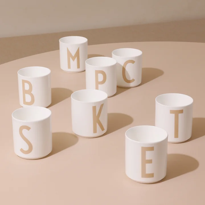 Design Letters - AJ Porzellan Becher, beige / weiß