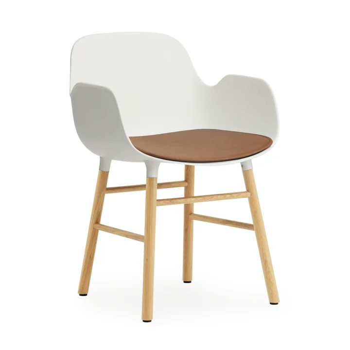 Normann Copenhagen - Sitzkissen zum Form Stuhl, Leder brandy