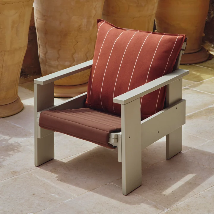 HAY - Crate Lounge Chair mit Terrazza Outdoor Kissen