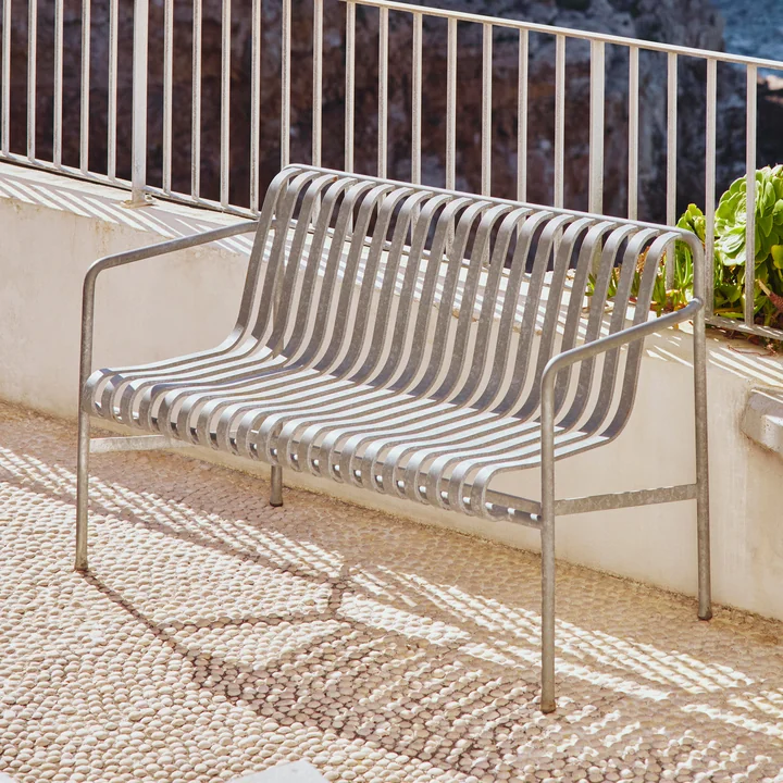 HAY - Palissade Dining Bench, hot galvanised