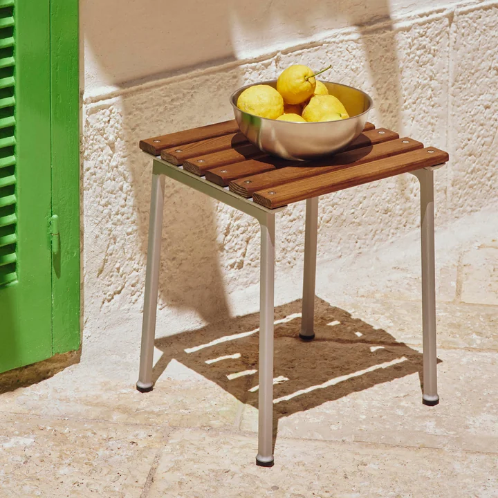 HAY - Traverse Outdoor Hocker, Aluminium / Esche geölt
