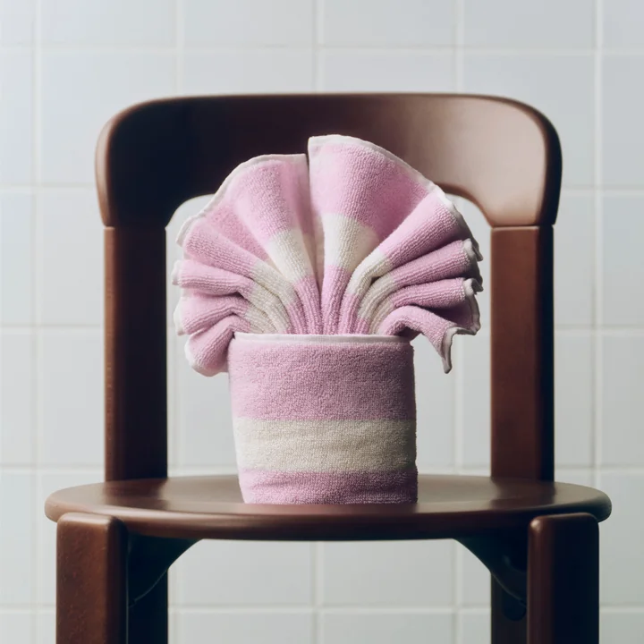 HAY - Stripe Handtuch, 40 x 60 cm, cool pink