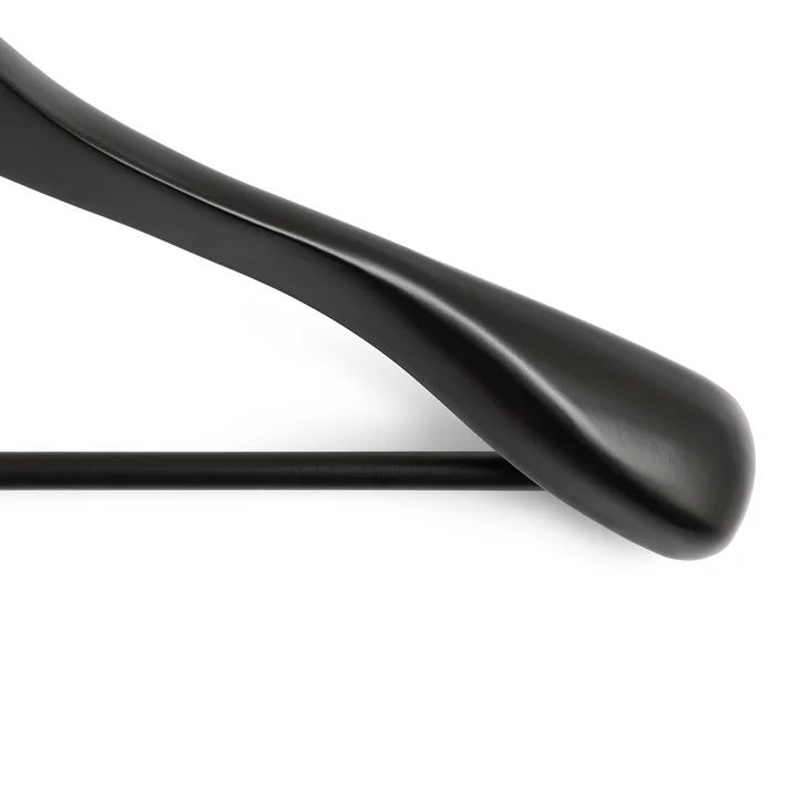 HAY - Smooth Coat Kleiderbügel mit Steg wide, schwarz