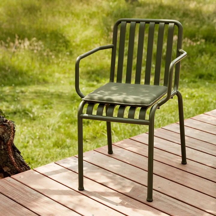 HAY - Palissade Seat Cushion für Stuhl und Armlehnenstuhl, olive