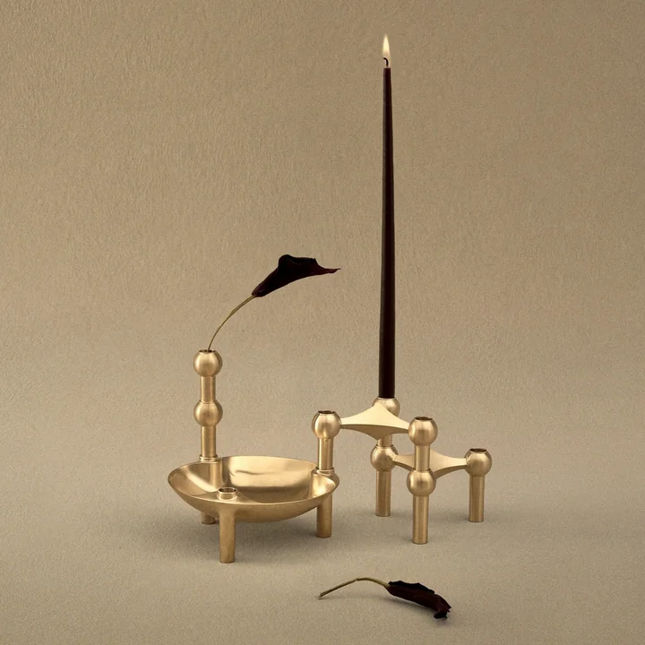 Stoff Nagel - Schale, Messing