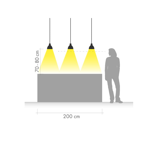 Die Toldbod Pendelleuchte von Louis Poulsen als Küchenbeleuchtung