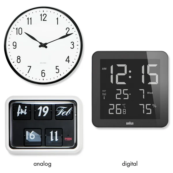 Wanduhren - analog vs. digital