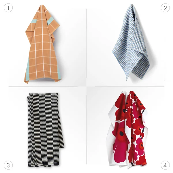 Struktur und Muster von Geschirrhandtüchern