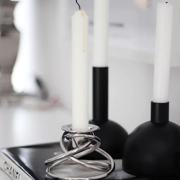 Silberner Kerzenständer von Georg Jensen