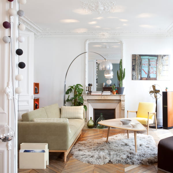 Ein Design-Wohnzimmer mit Fifties-Charme