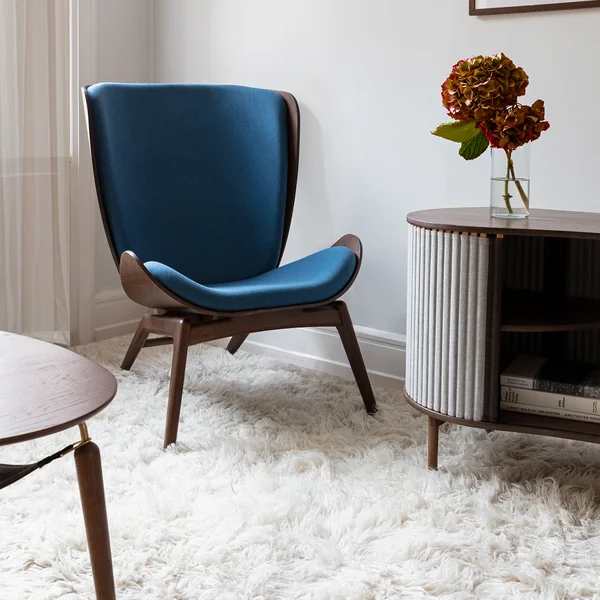 The Reader Sessel von Umage in Eiche dunkel / petrolblau