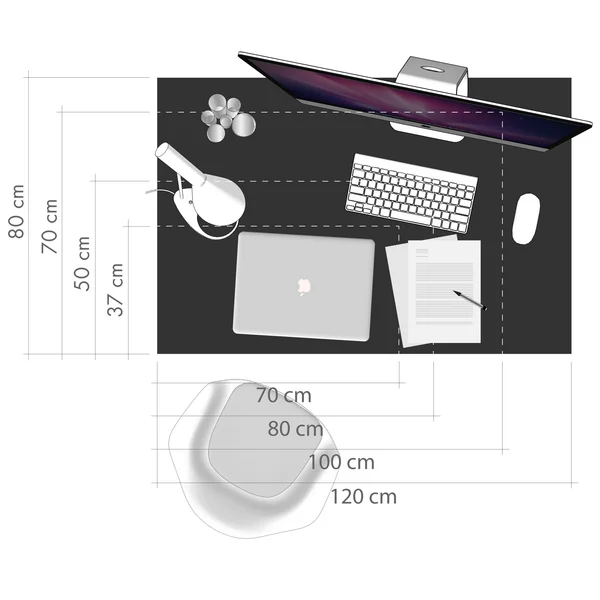 Wie tief sollte ein Schreibtisch sein?