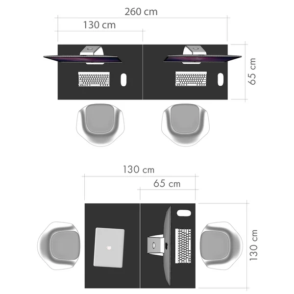 Schreibtisch für zwei Personen