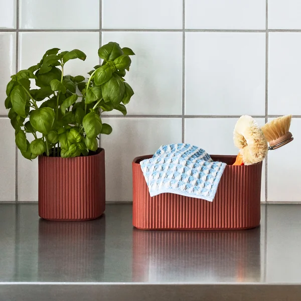 Facade Kräutertopf, dark terracotta - Gruppe von HAY.